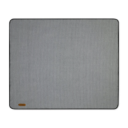 Black & White Stripes Life's a Picnic Roll-Up Blanket