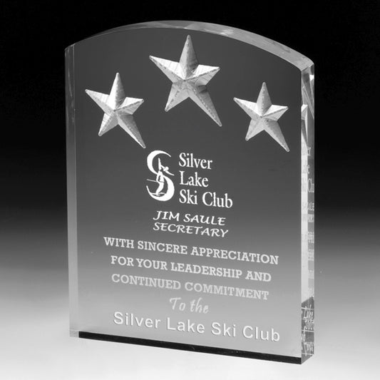 Freestanding Acrylic Award - 4 Color Process (5" x 6 1/2" x 3/4")