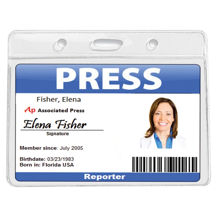 “Kent” Clear Badge Holder Fits 3-3/8” x 2-1/2” Insert