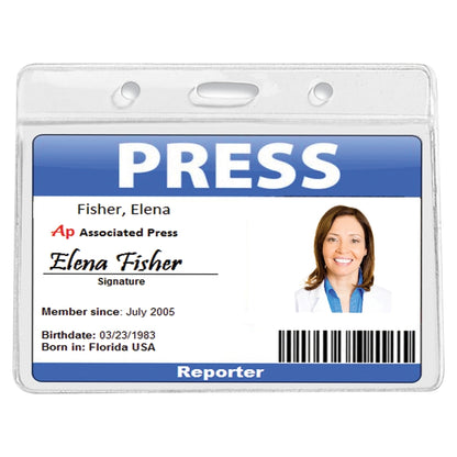 “Kent” Clear Badge Holder Fits 3-3/8” x 2-1/2” Insert