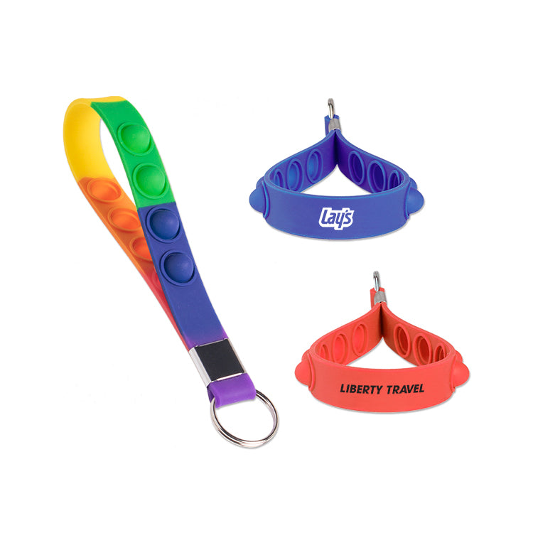 Blue Stress Pop Key Tag