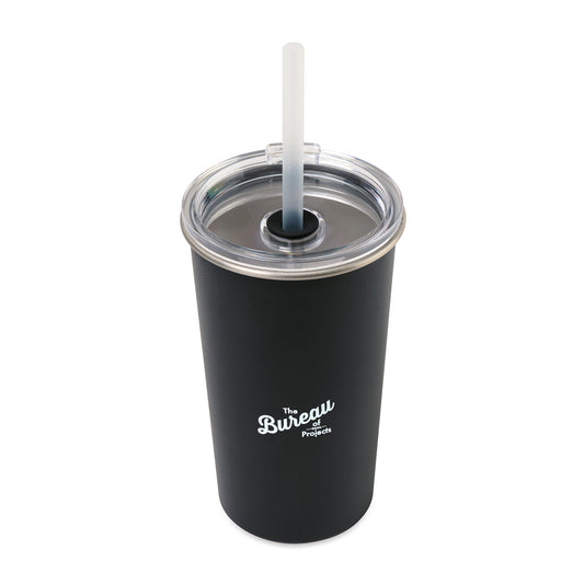 Black Arlo Classics Stainless Steel Tumbler with Straw - 20 Oz.
