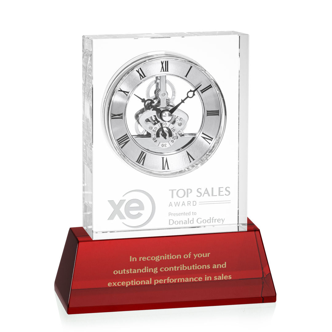Ashland Clock on Base - Silver Dial