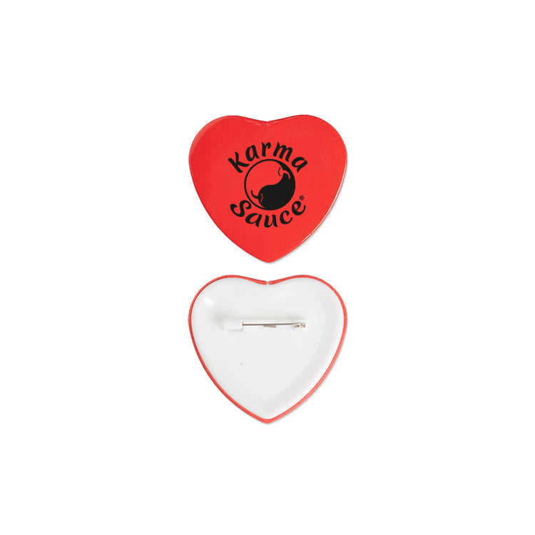 2" Heart Shaped Button
