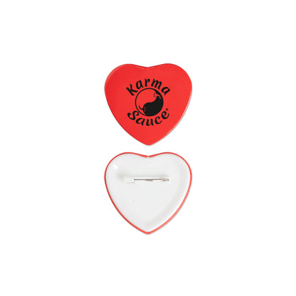 2" Heart Shaped Button