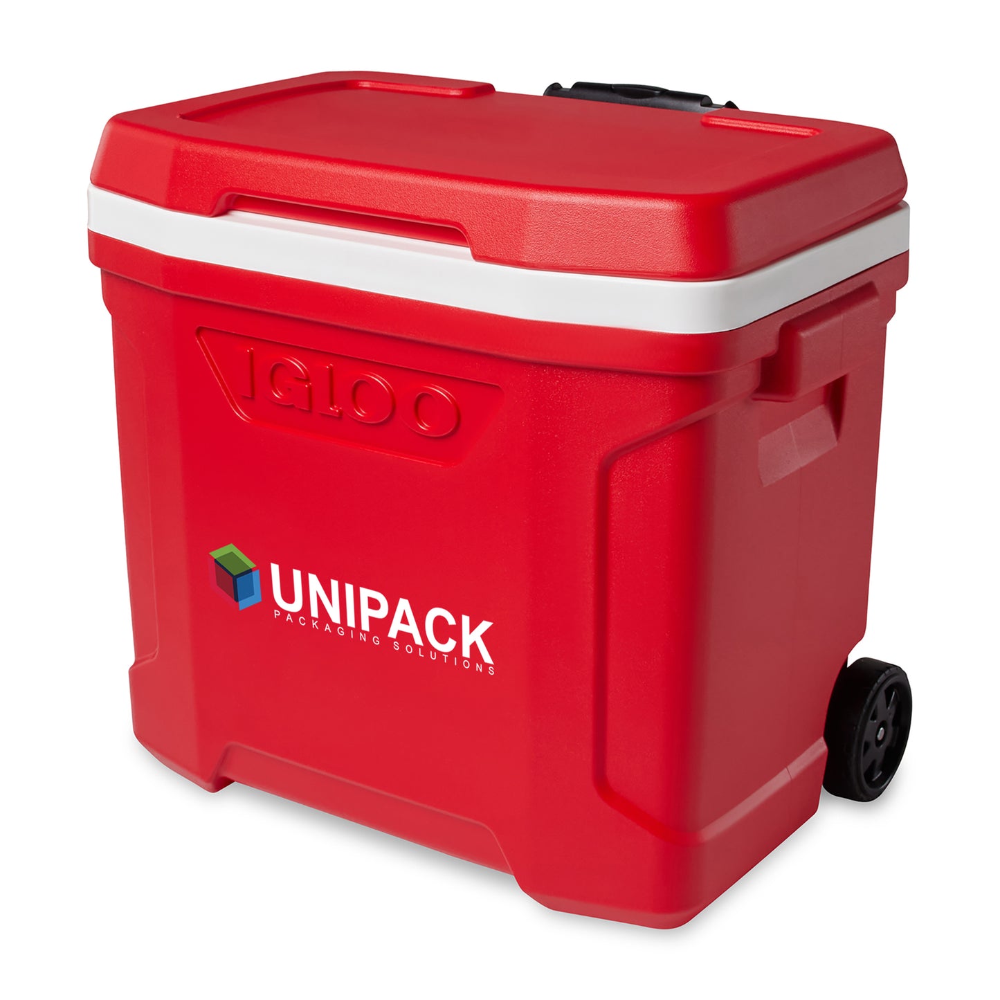 White-Red Star Igloo® Profile II 28 Qt Roller Cooler