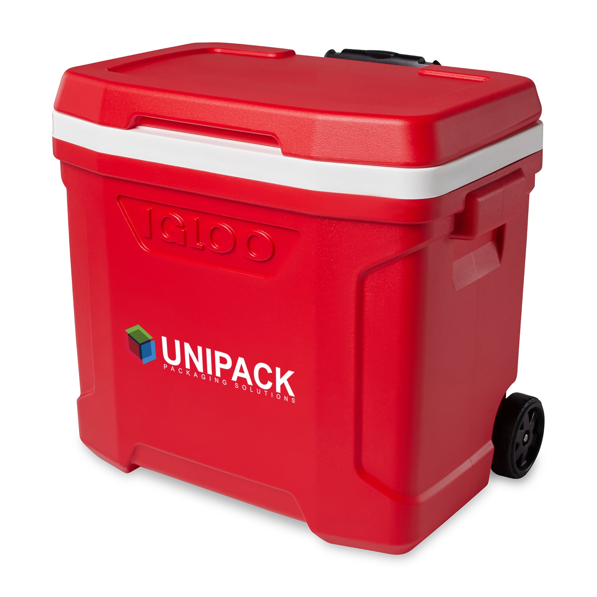 White-Red Star Igloo® Profile II 28 Qt Roller Cooler
