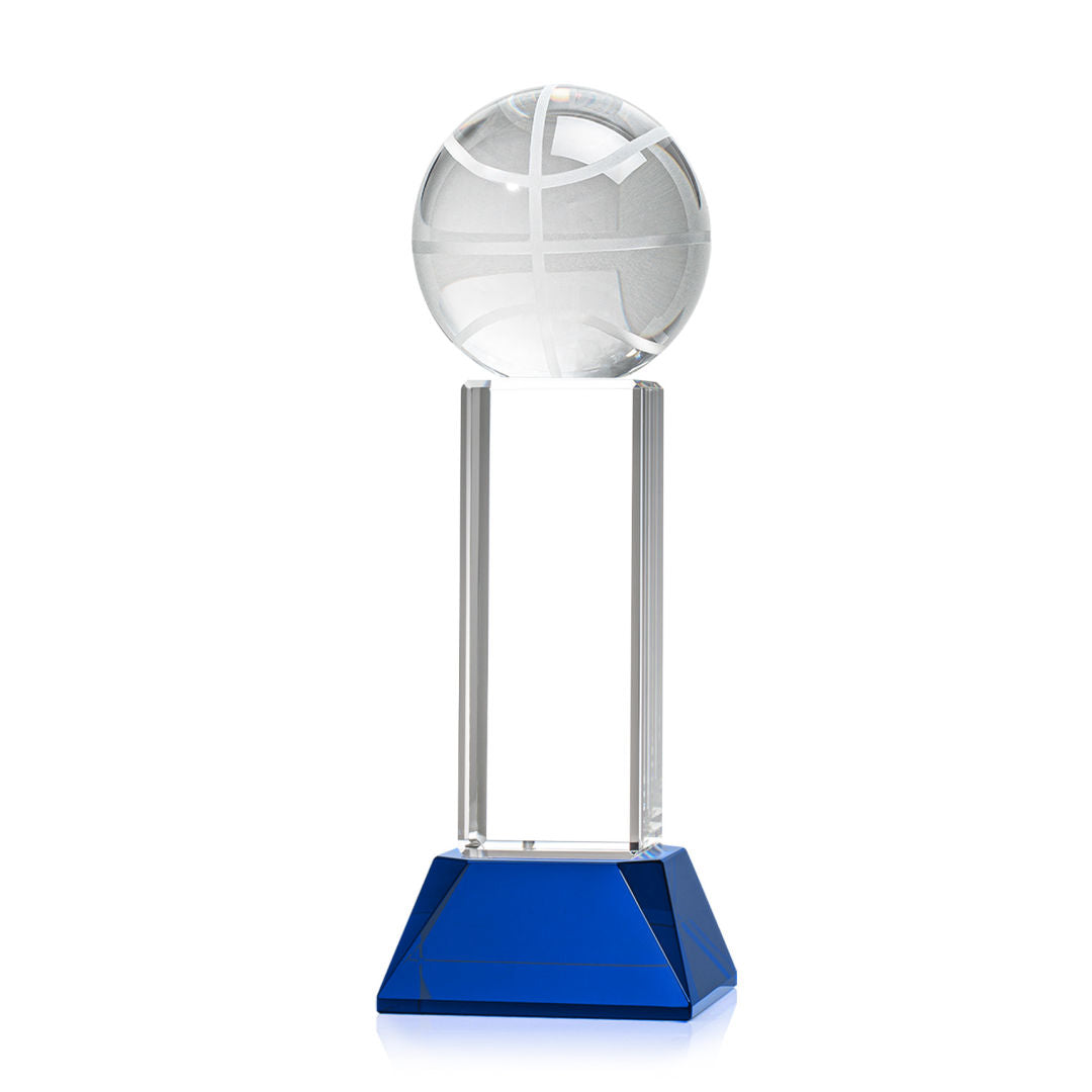 Basketball Award on Stowe Base - Blue