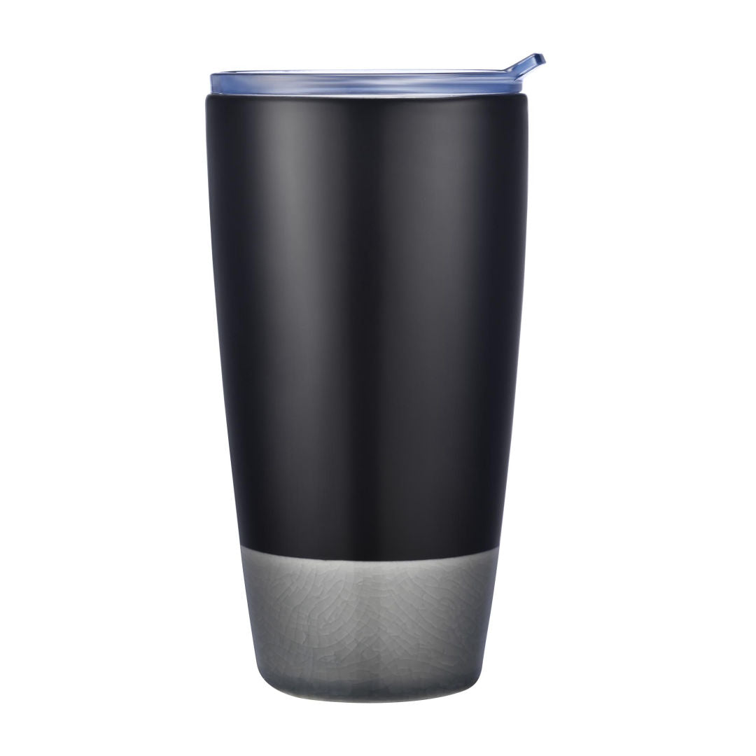 Celosia Double Wall Ceramic Tumbler w/Lid - 12oz