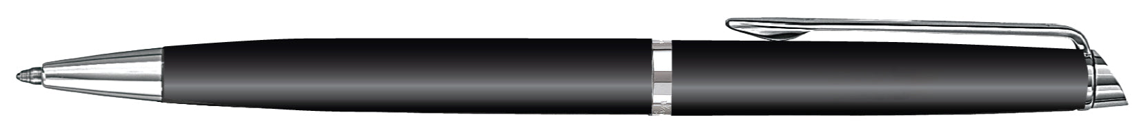 Black Matte - Silver Trim Waterman Hemisphere Ballpoint - Matte, Blue Ink