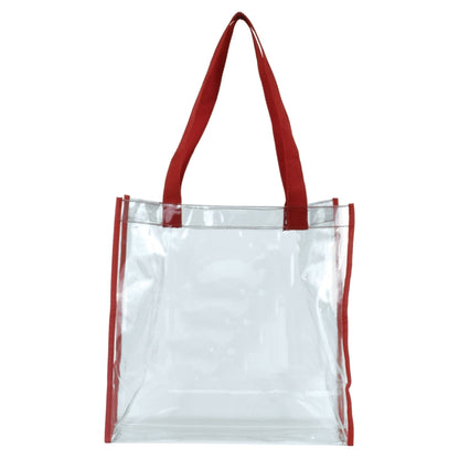12” W x 12” H x 6” Gusset - “Matterhorn” Clear Vinyl Stadium Compliant Tote Bag
