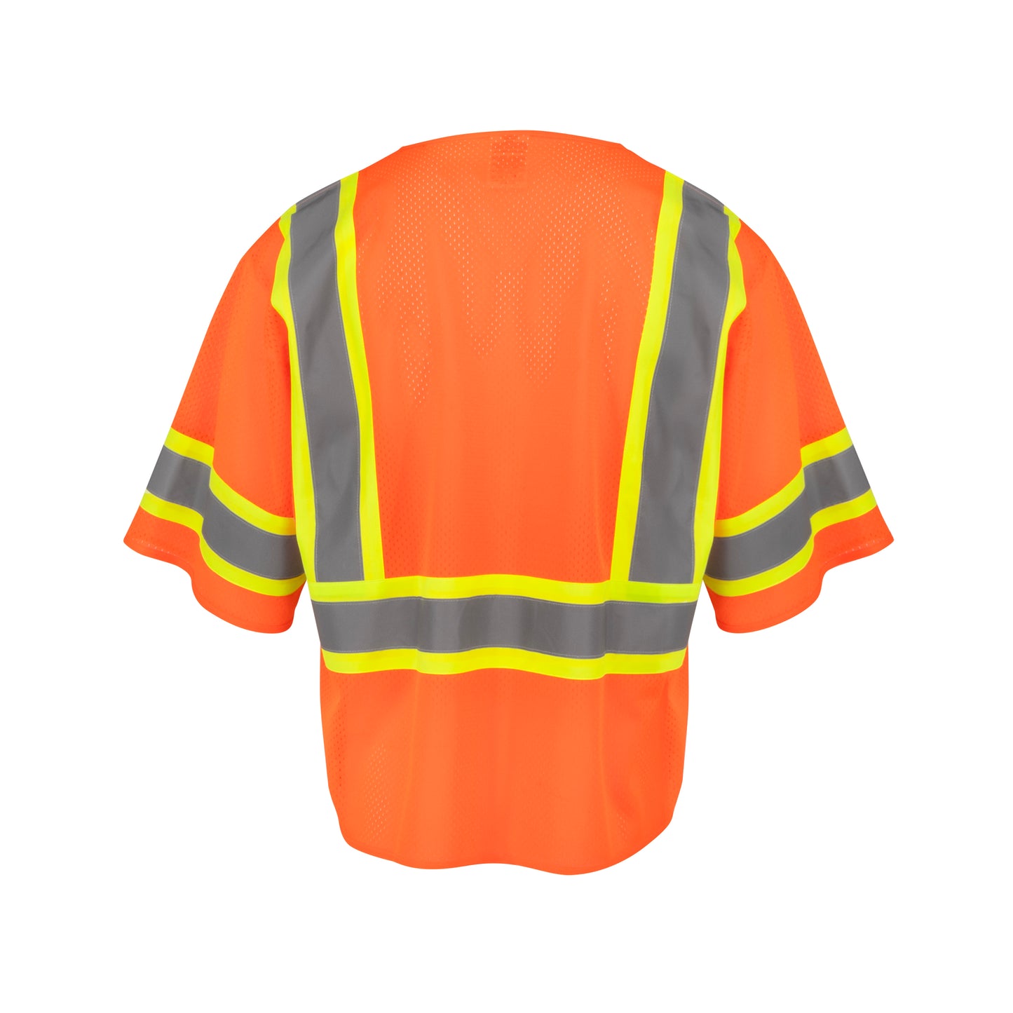 SV232-3 Two Tone Surveyor Type R Class 3 Mesh Safety Vest with Dual Side Zippers - Green - Size 2X