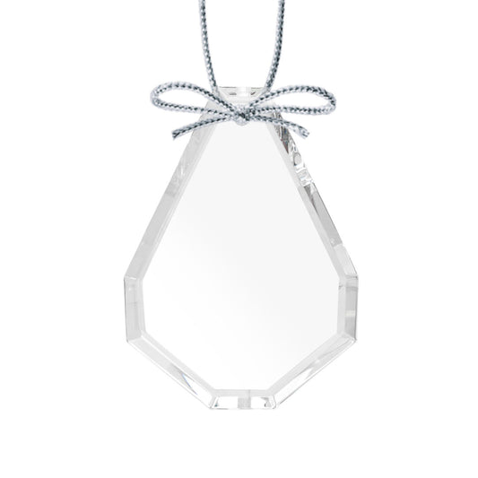 Optical Ornament - Teardrop Imprinted