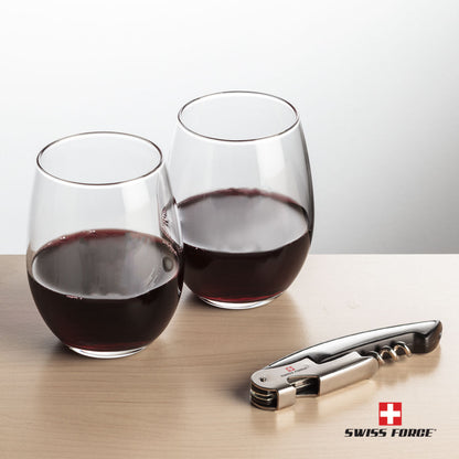 Swiss Force® Opener & Stanford Stemless Wine