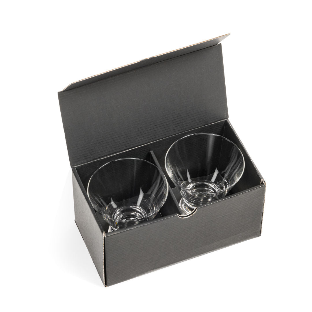 Rideau Stemless Martini - Deep Etch