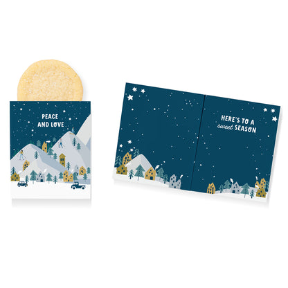 Foil-Stamped Stock Holiday Sentiment Mini Sweeter Card with Single Sugar Cookie