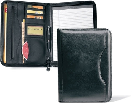 Black Deluxe Executive Vintage Leather Padfolio
