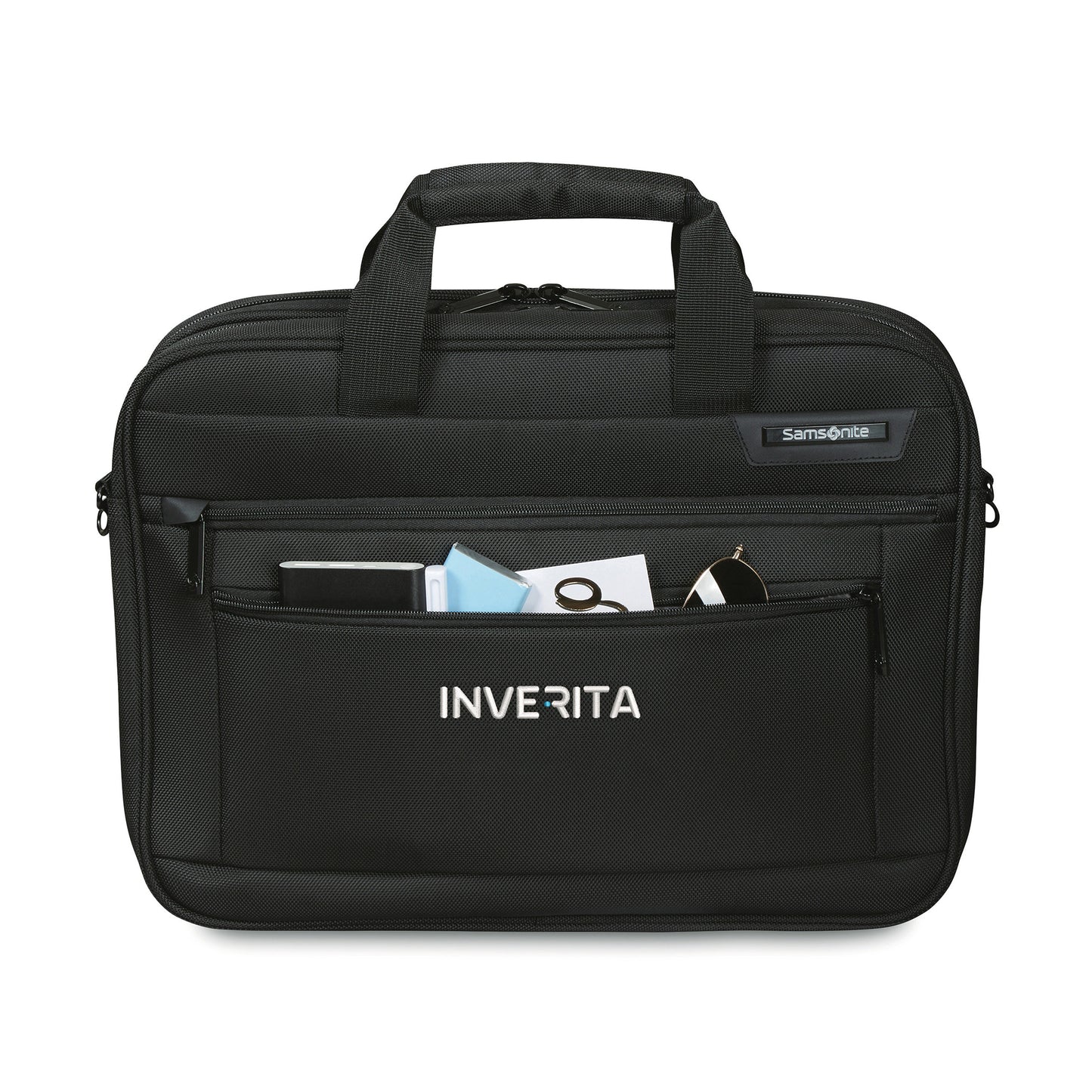 Black Samsonite Classic Business Perfect Fit Two Gusset Laptop Portfolio