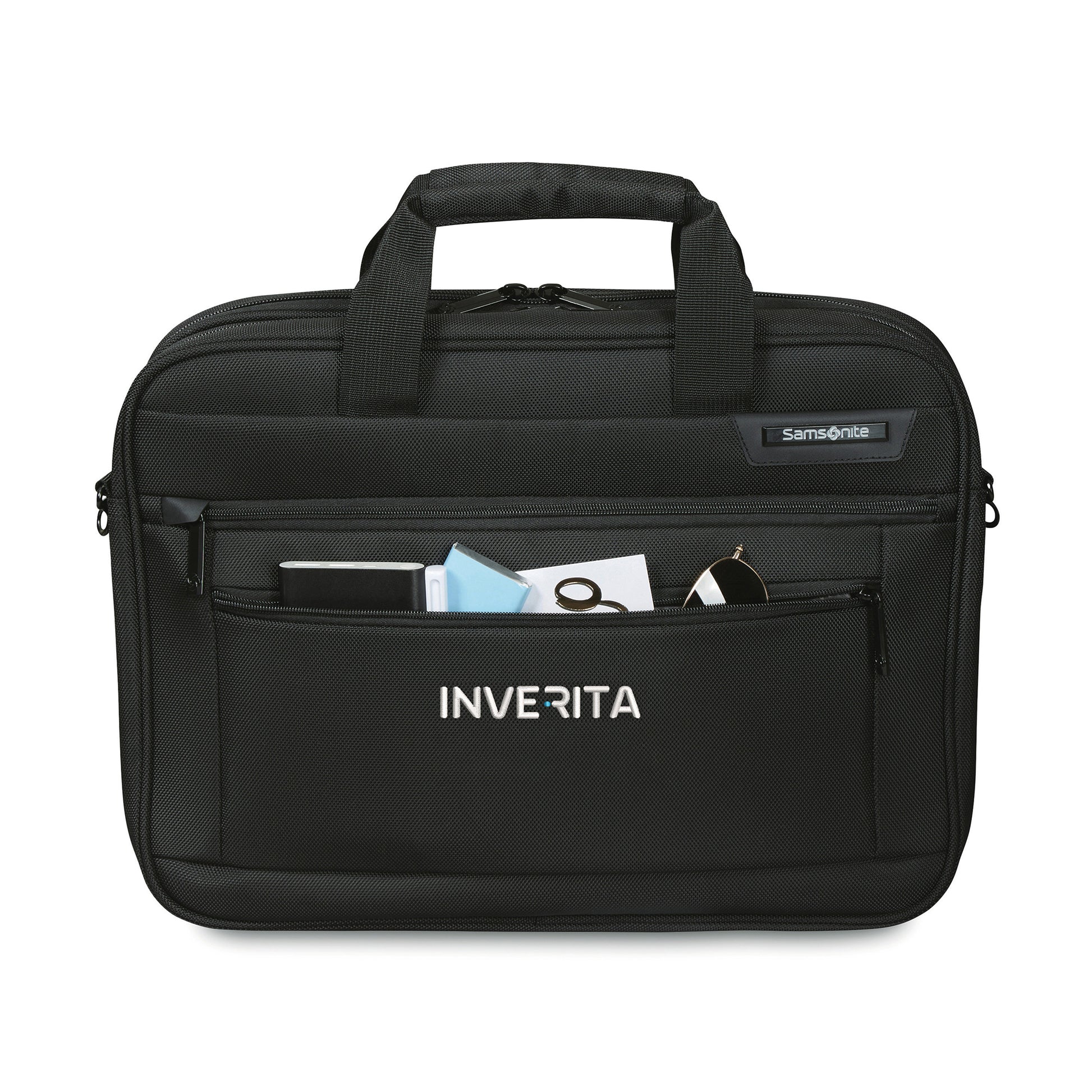 Black Samsonite Classic Business Perfect Fit Two Gusset Laptop Portfolio