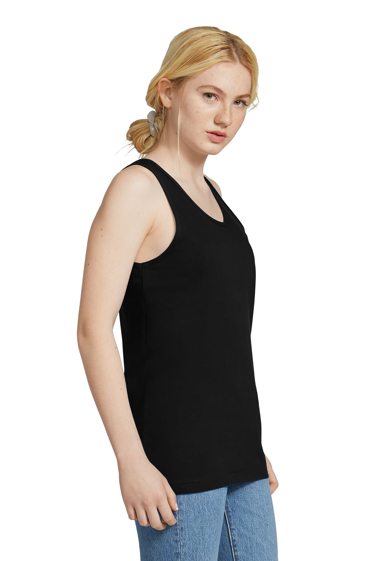 Black American Apparel Fine Jersey Unisex Tank 2408