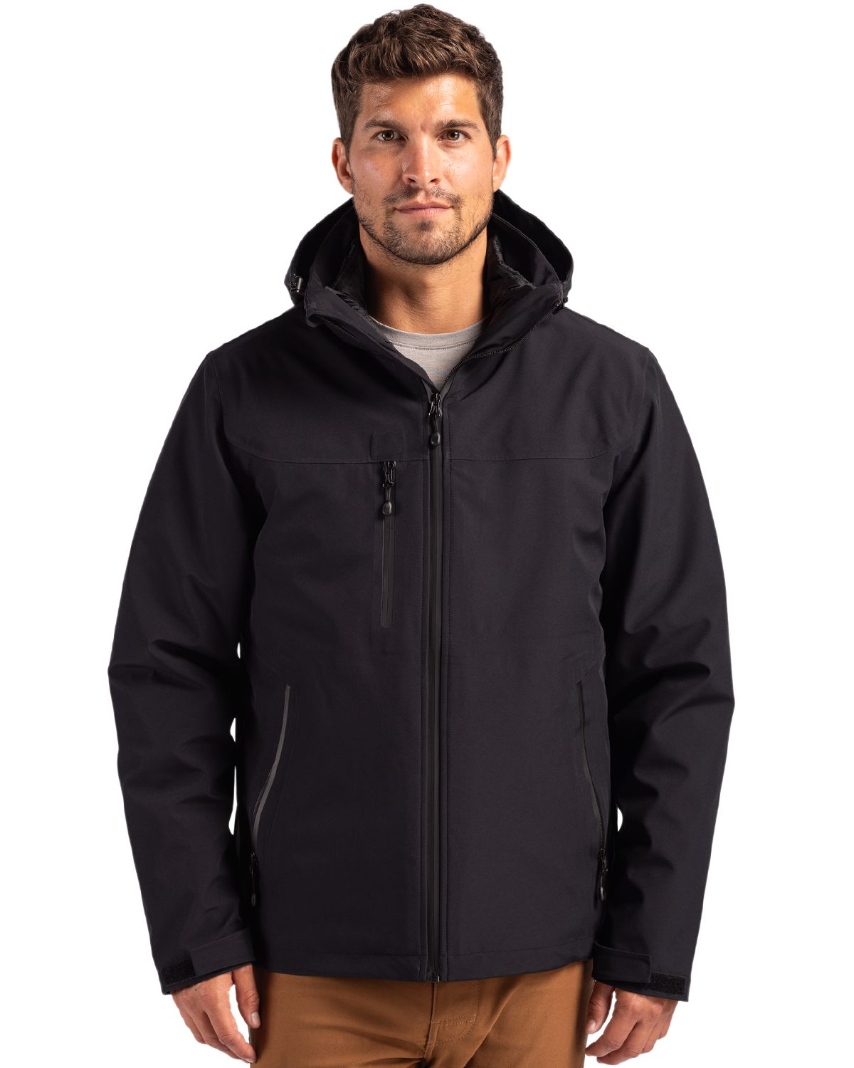 Black Clique Cornice 3-in-1 Eco Waterproof Parka + Inner Layer Full Zip Mens Jacket System  - S
