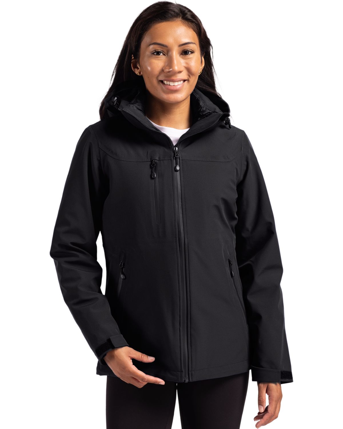Black Clique Cornice 3-in-1 Waterproof Parka + Inner Layer Full Zip Womens Jacket System  - XS