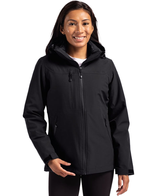 Black Clique Cornice 3-in-1 Waterproof Parka + Inner Layer Full Zip Womens Jacket System  - XS