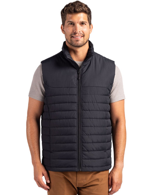 Black Clique Elevation Eco Full Zip Mens Puffer Vest  - S
