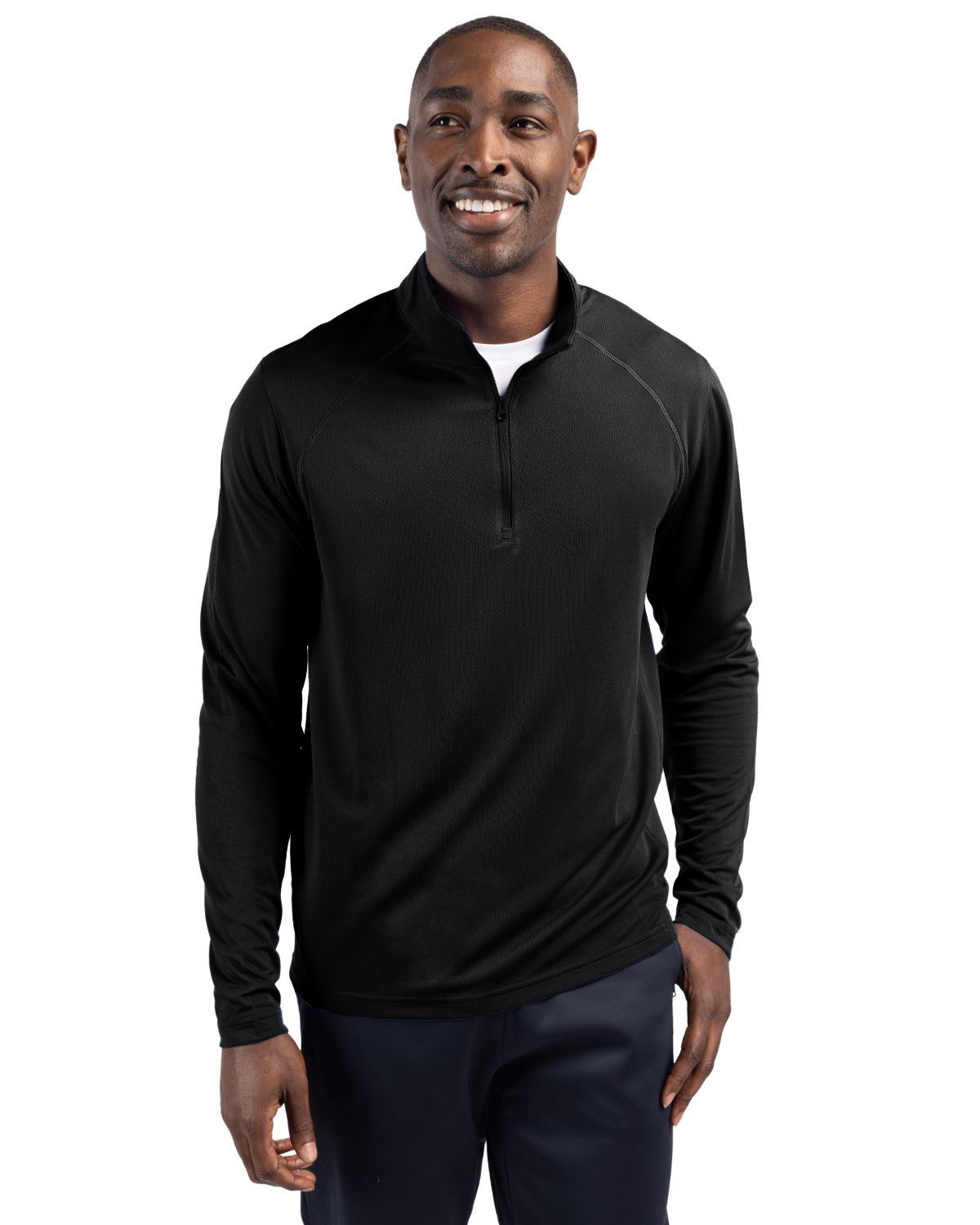 Black Clique Ice Pique Mens Half Zip Tech Pullover  - S