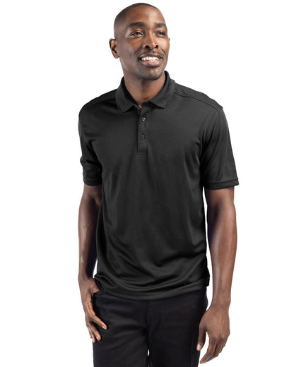 Black Clique Spin Eco Performance Pique Mens Polo  - S