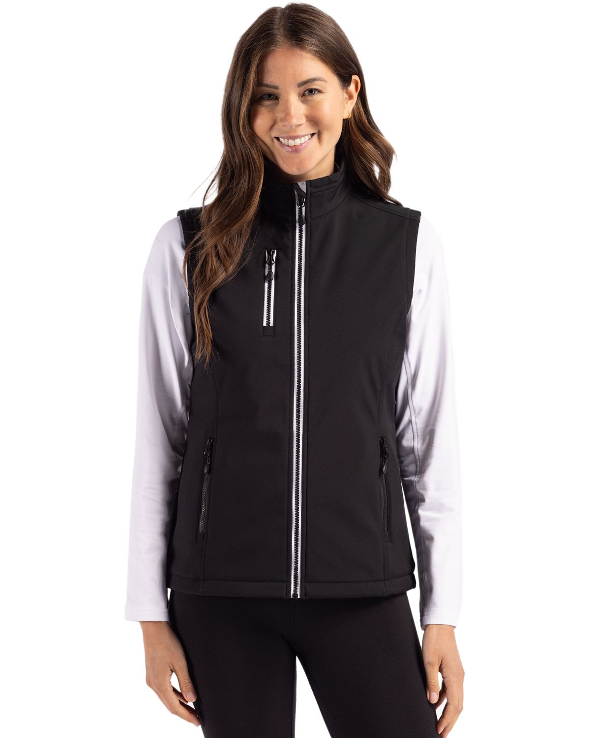 Black Clique Telemark Eco Stretch Softshell Womens Vest  - XS