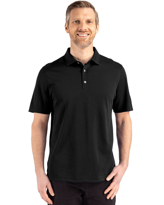 Black Cutter & Buck Advantage Refresh Epic Confidence Recycled Mens Tri-Blend Pique Polo  - S