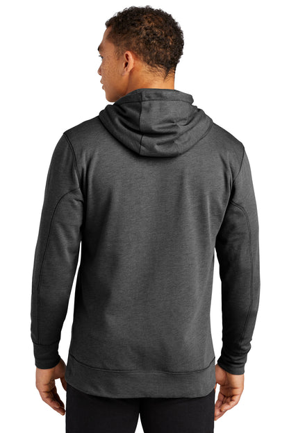 Black Heather New Era Tri-Blend Fleece Full-Zip HoodieNEA511
