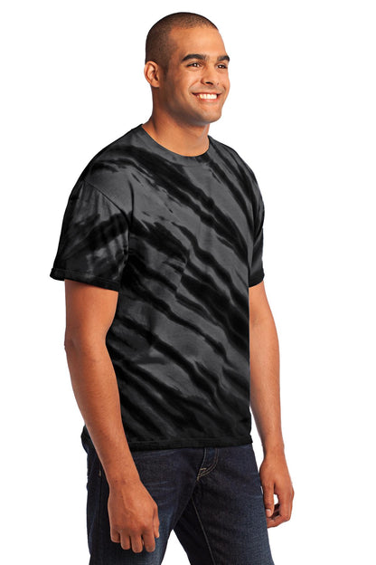 Black Port & Company - Tiger Stripe Tie-Dye Tee. PC148