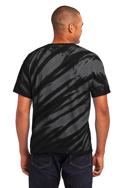 Black Port & Company - Tiger Stripe Tie-Dye Tee. PC148