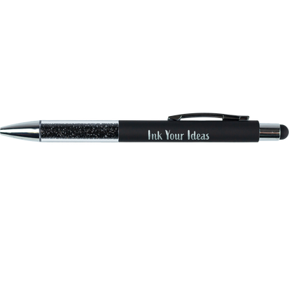 Recycled Glitter Grip Stylus Pen