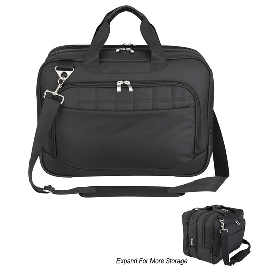 BLACK Superlative Laptop Briefcase plain grouped