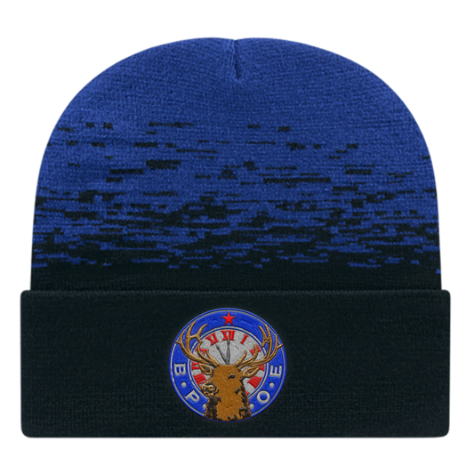 C A Static Pattern Knit Cap With Cuff