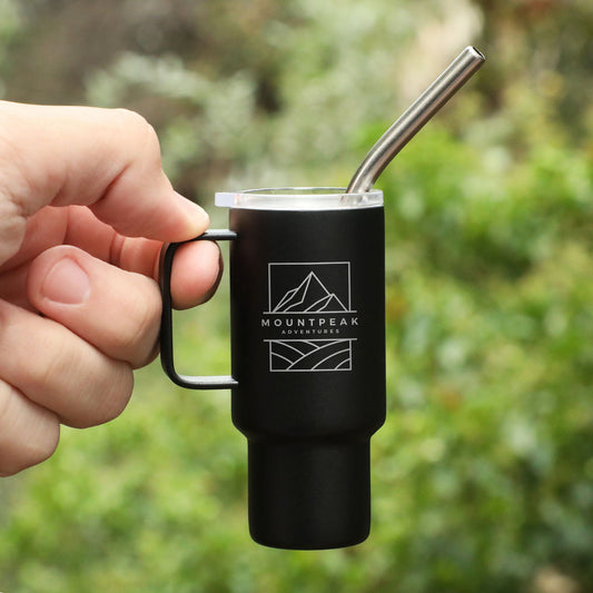 2 Oz. Mini Stainless Steel Tumbler With Straw