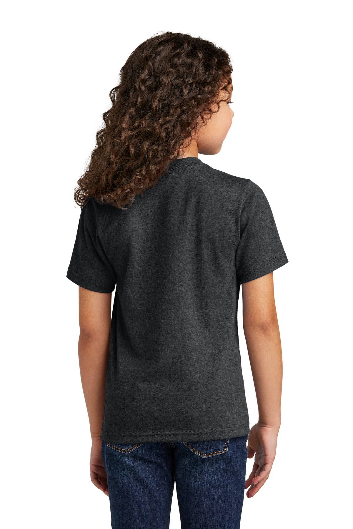 BlkHthr Port & Company Youth Tri-Blend Tee PC330Y