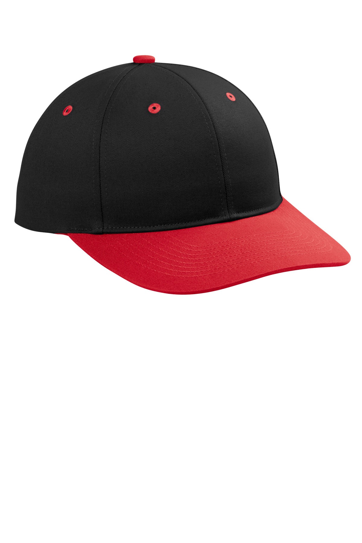 Blk/TrRd Port Authority Snapback Cap C118