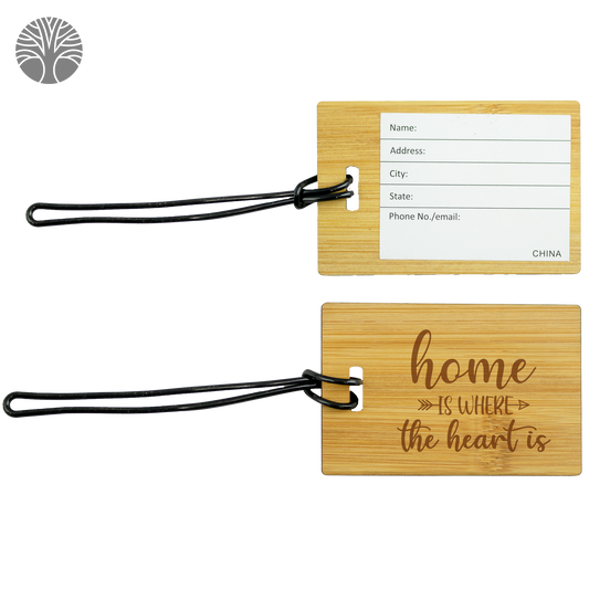 Natural no pigmentation Blt Bamboo Luggage Tag