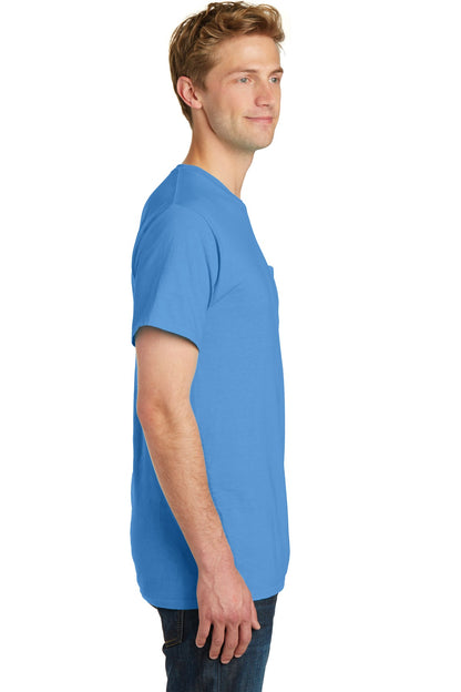 Blue Moon Port & Company Beach Wash Garment-Dyed Pocket Tee. PC099P