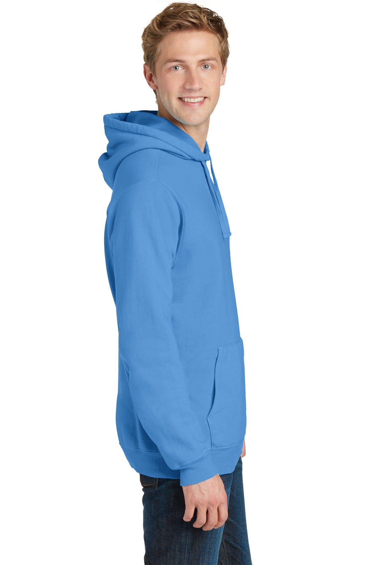 Blue Moon Port & Company Beach Wash Garment-Dyed Pullover Hooded Sweatshirt. PC098H
