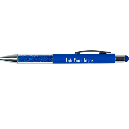 Recycled Glitter Grip Stylus Pen