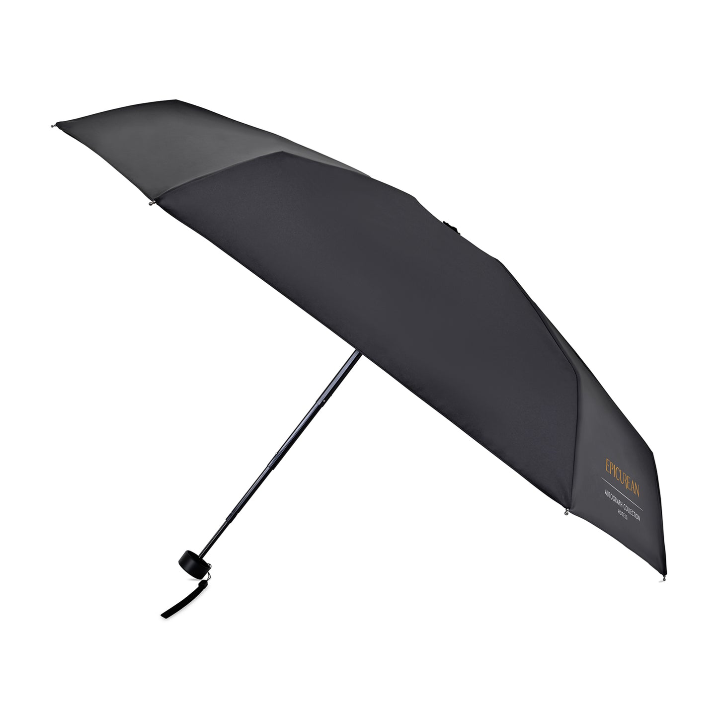Black Elements 39" Recycled Manual Mini Folding Umbrella
