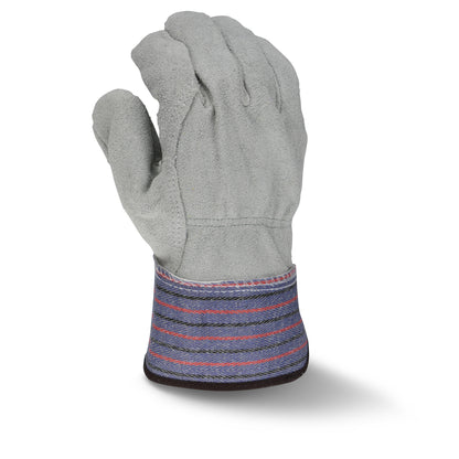 RWG3206 Full Regular Shoulder Gray Split Cowhide Leather Palm Glove - Size L