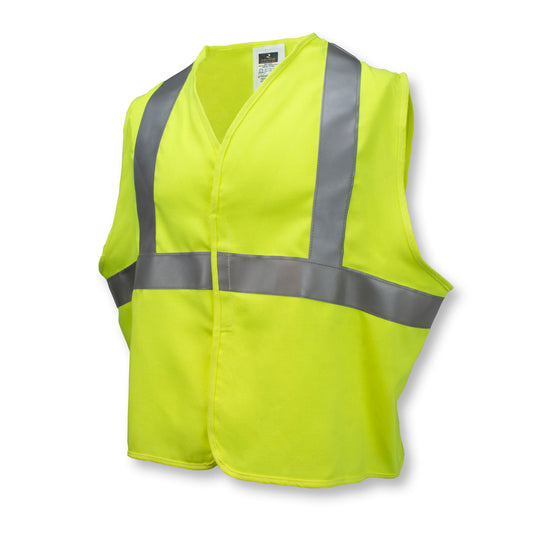 SV92-M Basic Modacrylic FR Class 2 Solid Safety Vest - Green - Size XL