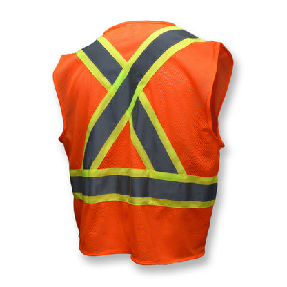 SV22X Economy Mesh X-Back Type R Class 2 Safety Vest with Two-Tone Trim - Green - Size 2X