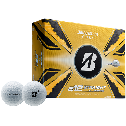 White Bridgestone e12 Straight Golf Balls